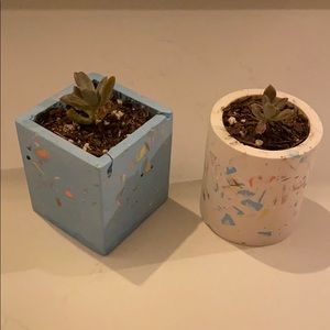 RESERVED Set of two mini planters